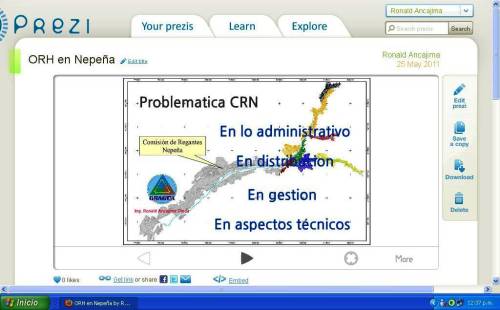 Presentación del Proyecto de Ordenamiento de Recursos Hídricos en la Comisión de Regantes Nepeña
