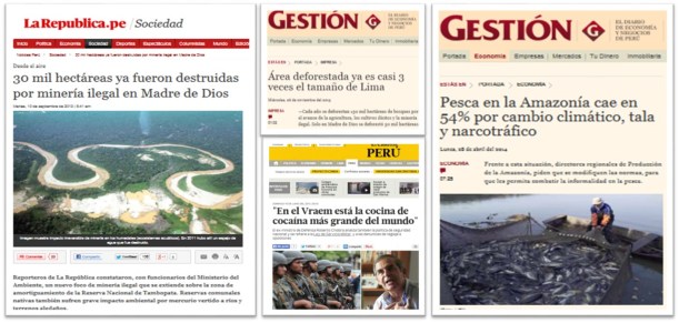 Noticias cotidianas sobre la Amazonía